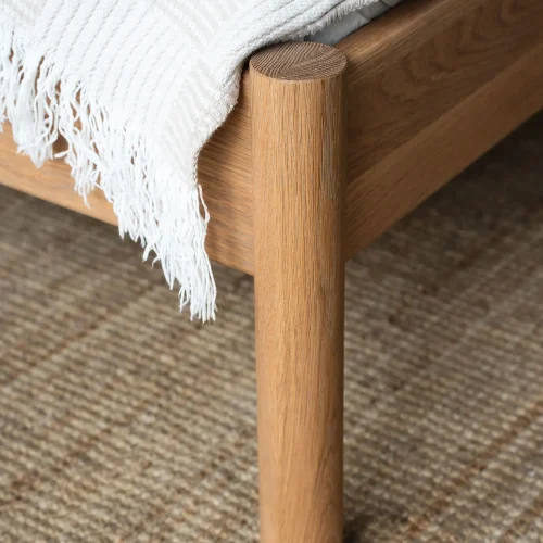 Double wooden bed